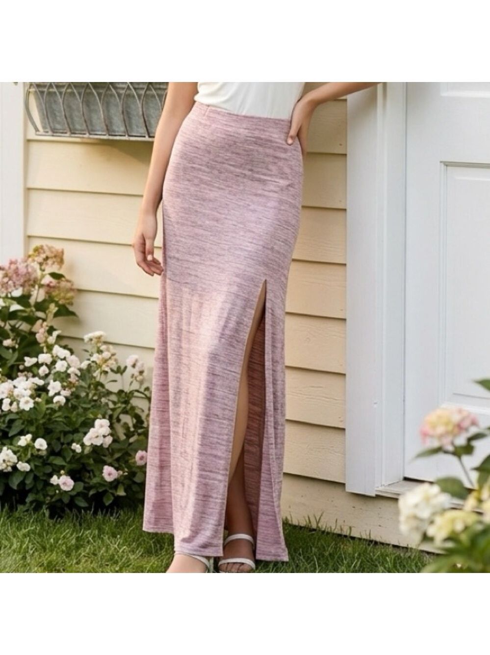American Eagle pink maxi skirt med